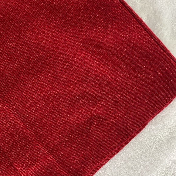 Dark red rhinestone embellished glittery sweater - Picture 12 of 17